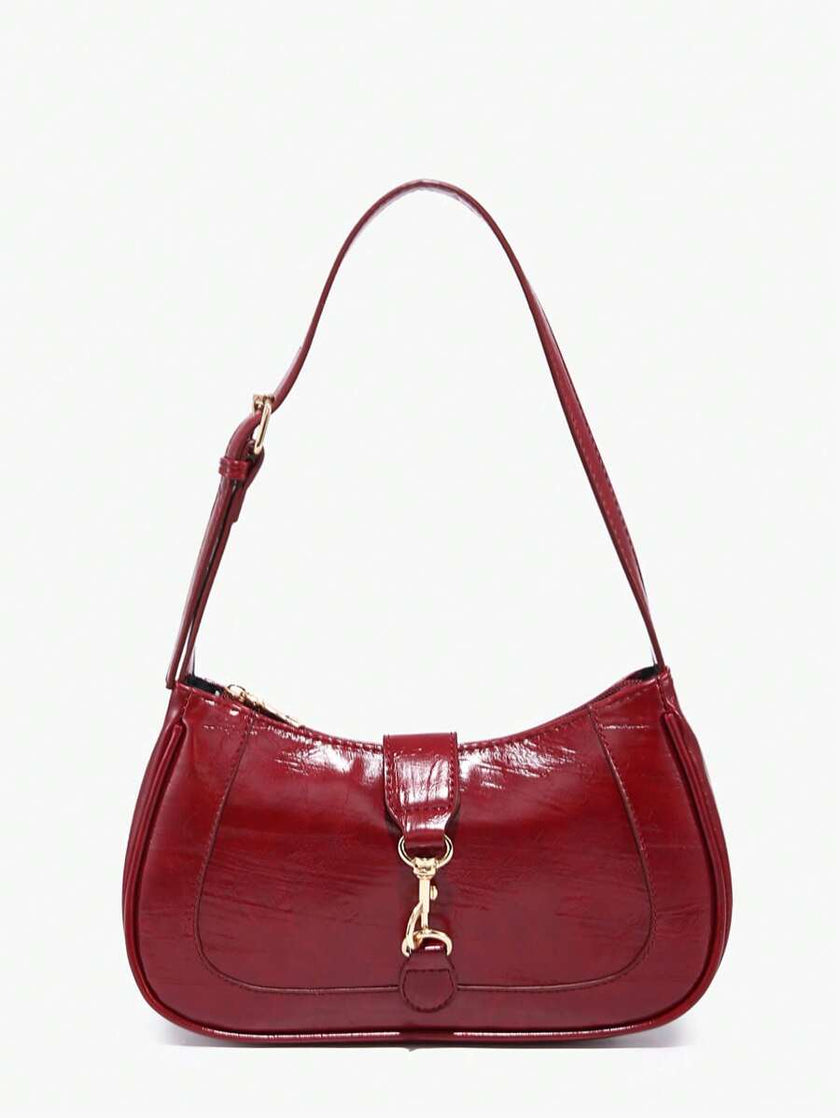 Chic Crescent Bag Burgundy