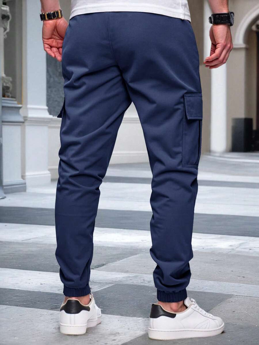 Slim Fit Cargo Trousers Dark Grey