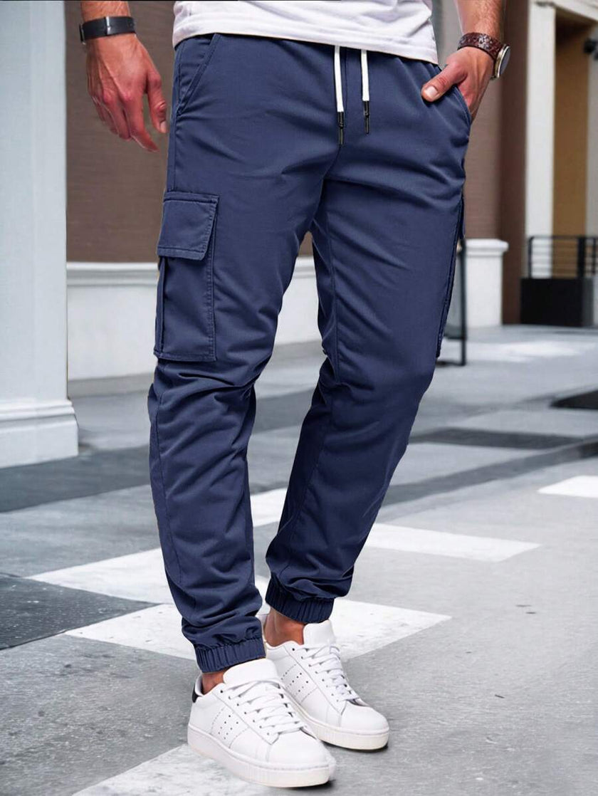 Slim Fit Cargo Trousers Dark Grey