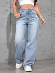 Retro Straight Leg Jeans