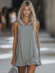 Grey Sleeveless Mini Dress | Casual Dress