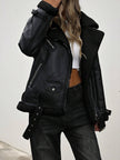 Faux Leather Motorcycle Jacket - 10