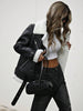 Faux Leather Motorcycle Jacket - 1