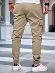 Slim Fit Cargo Trousers Dark Grey