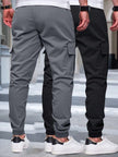 Slim Fit Cargo Trousers Dark Grey