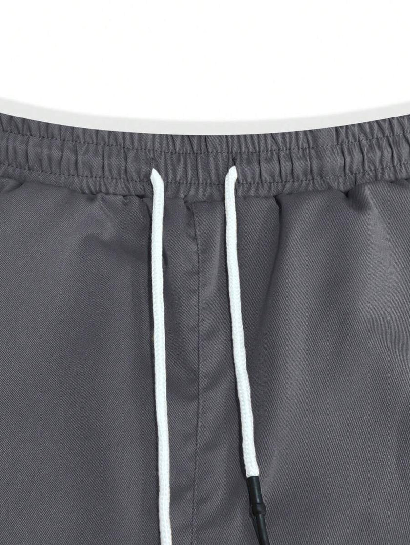 Slim Fit Cargo Trousers Dark Grey