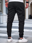 Slim Fit Cargo Trousers Dark Grey