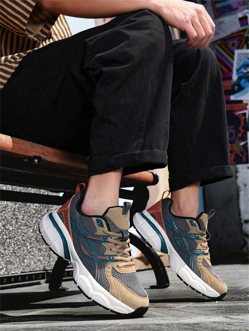 Breathable Chunky Sneakers Beige