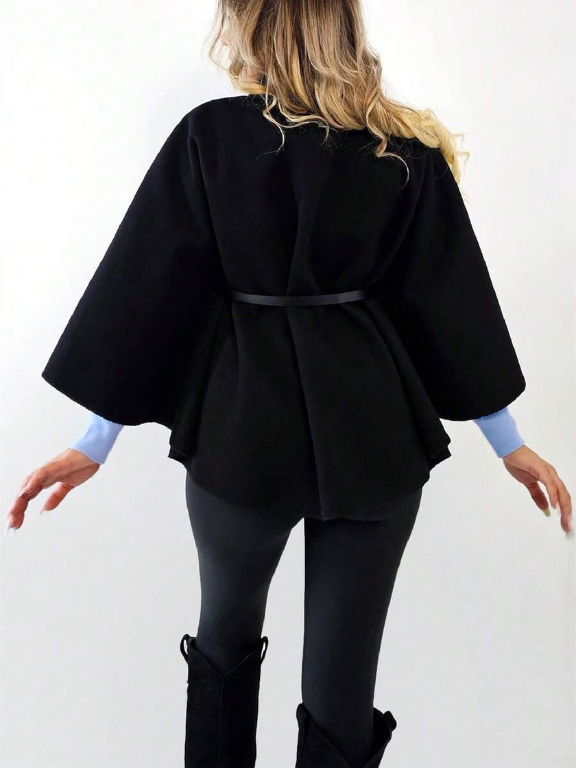 Elegant Woolen Coat Black - 7