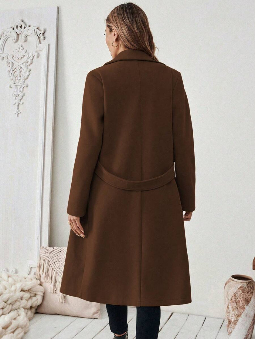 Camel Wool Blend Coat - 36