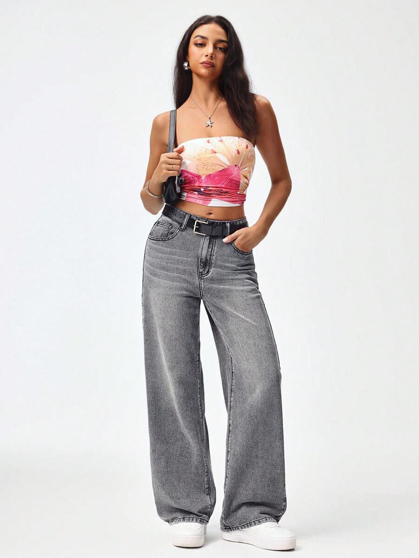 Retro Straight Leg Jeans