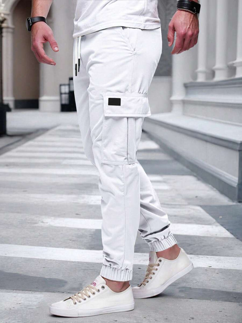 Slim Fit Cargo Trousers Dark Grey