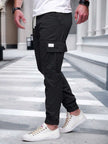 Slim Fit Cargo Trousers Dark Grey