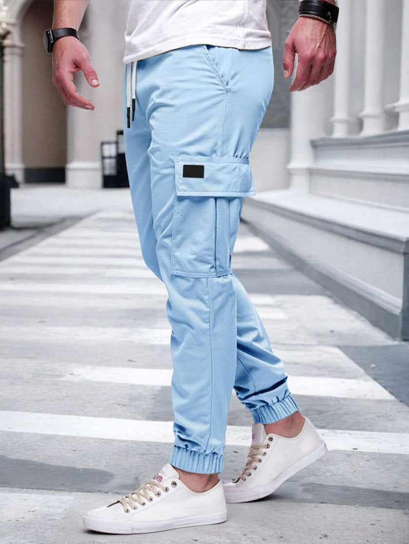 Slim Fit Cargo Trousers Dark Grey