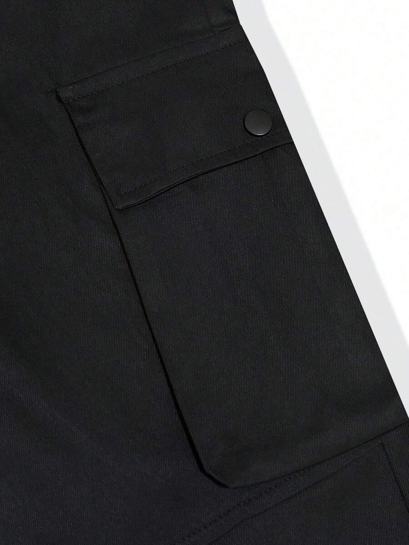 Slim Fit Cargo Trousers Dark Grey