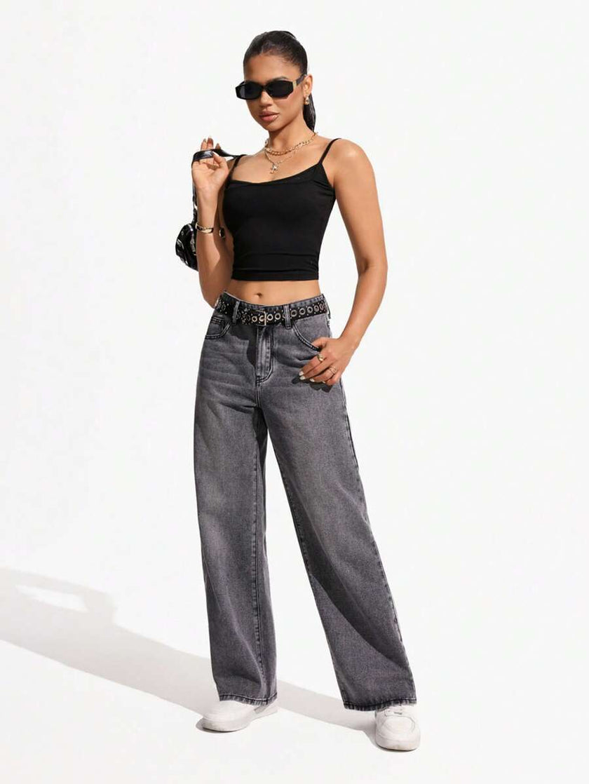 Retro Straight Leg Jeans