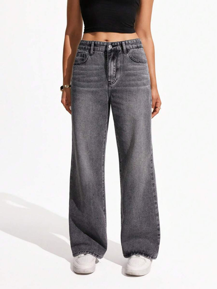 Retro Straight Leg Jeans