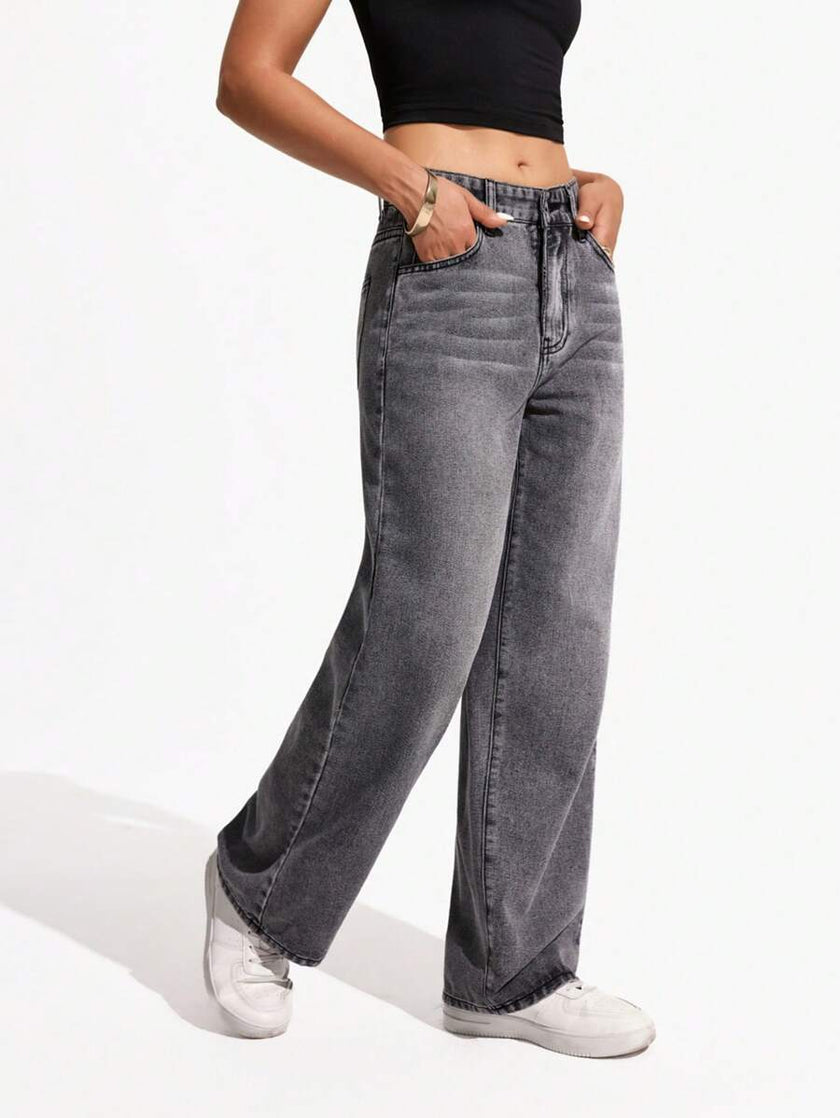 Retro Straight Leg Jeans