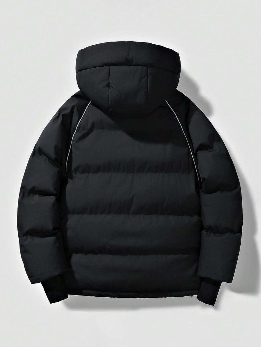 Thick Hooded Jacket Black - 3