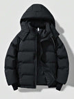 Thick Hooded Jacket Black - 2