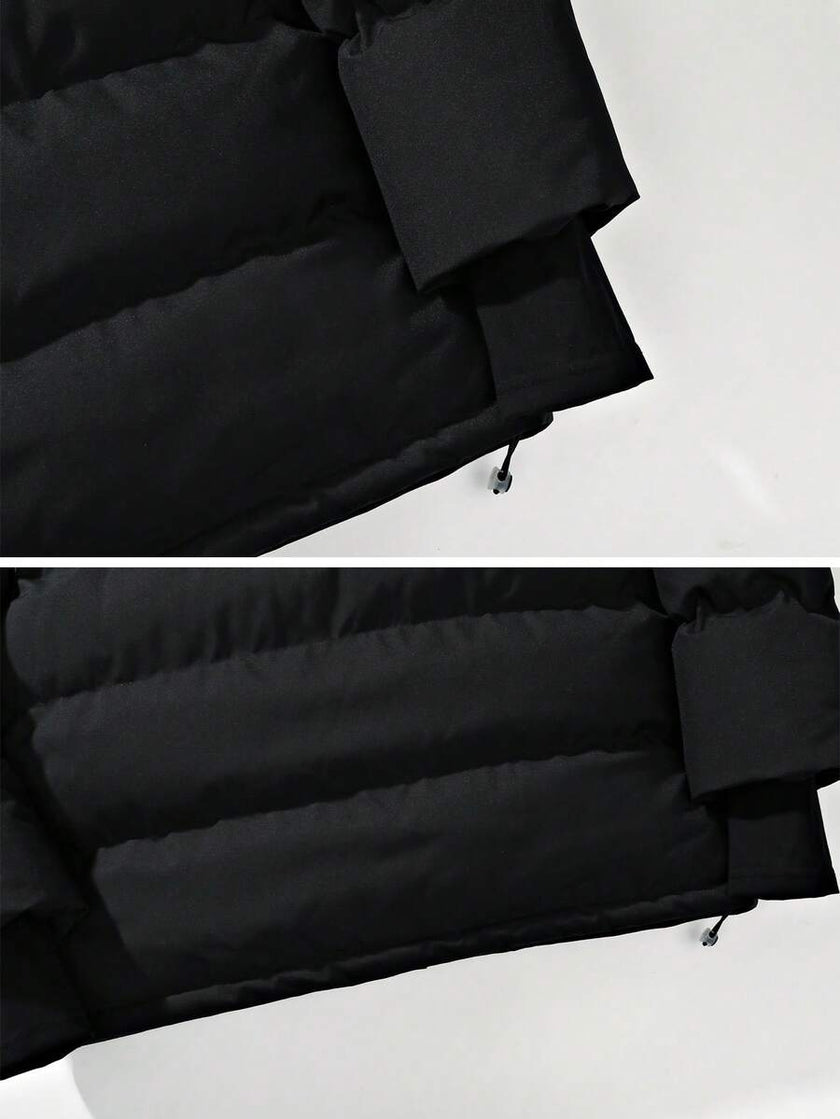 Thick Hooded Jacket Black - 6