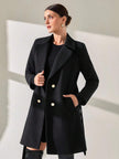 Elegant Black Overcoat - 1