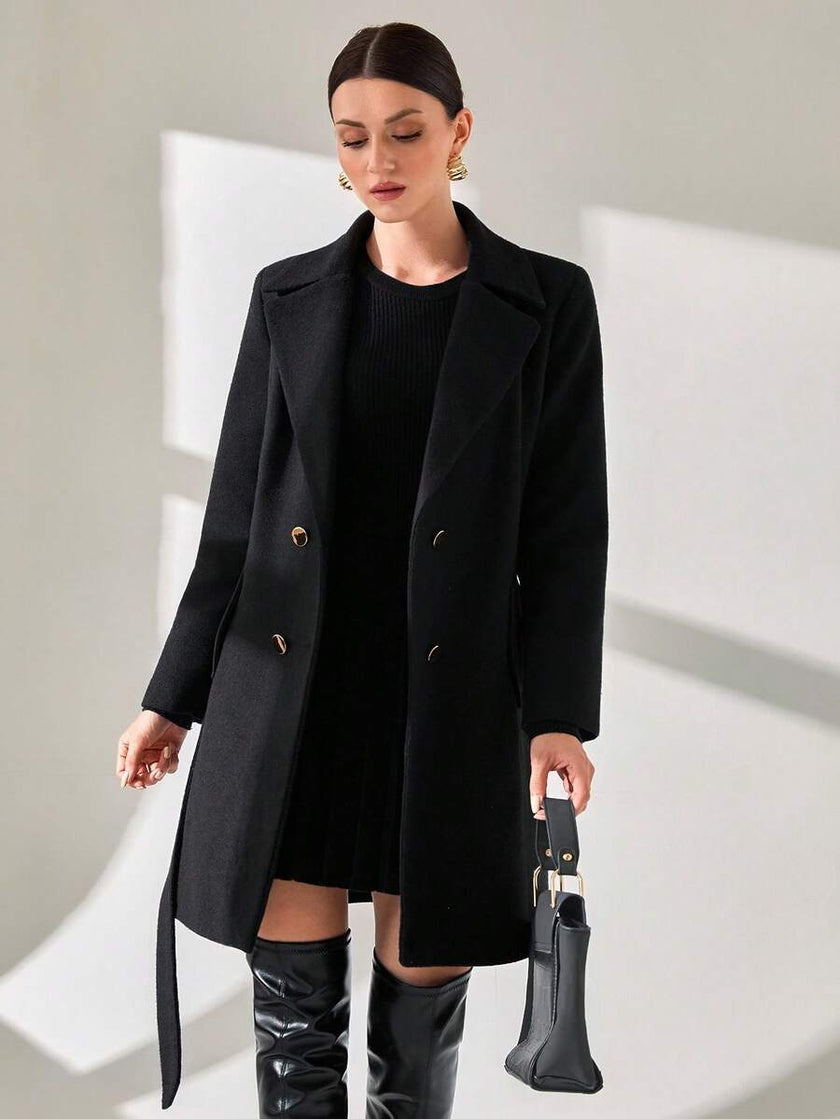 Elegant Black Overcoat - 4
