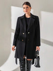 Elegant Black Overcoat - 5