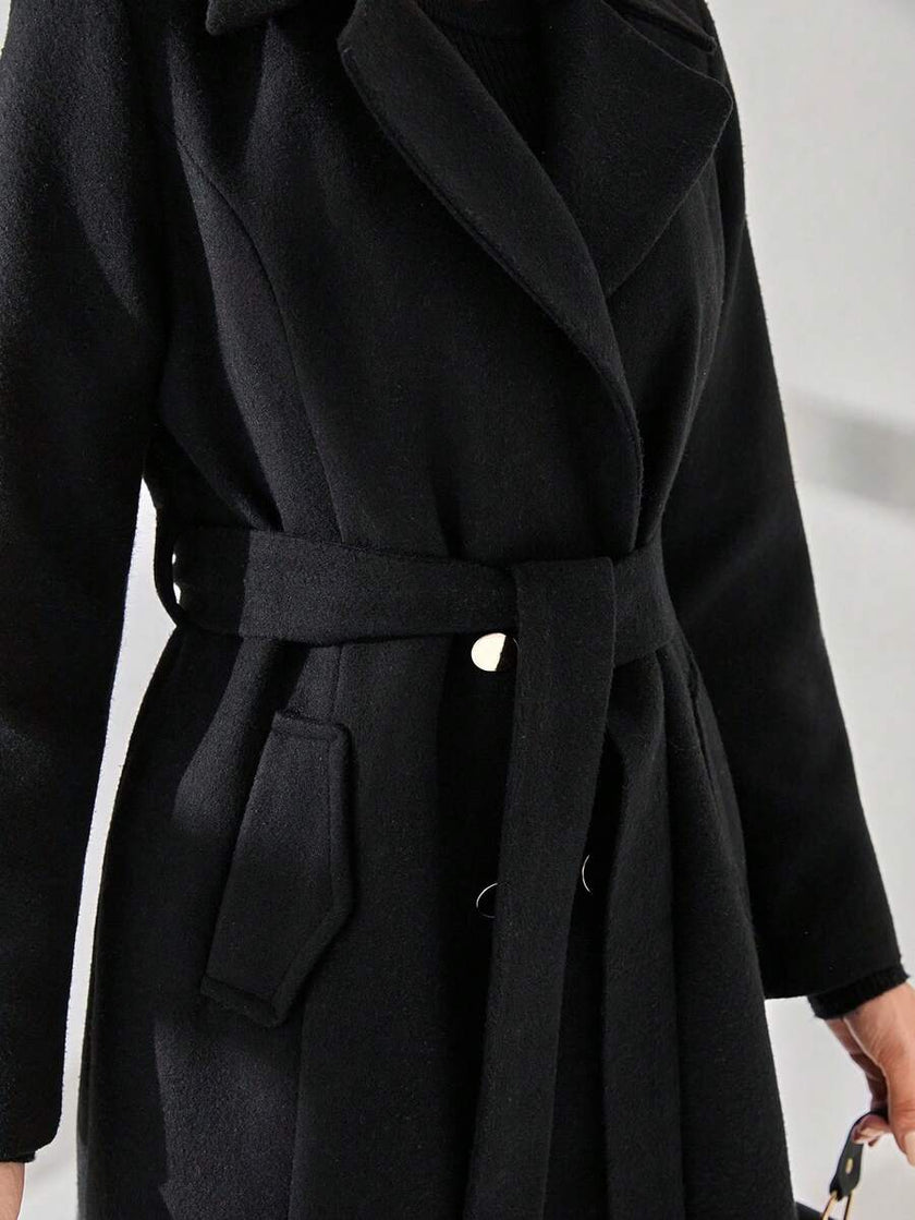 Elegant Black Overcoat - 8