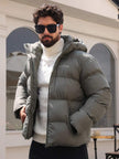 Padded Hooded Jacket Grey - 6