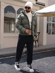 Padded Hooded Jacket Grey - 4
