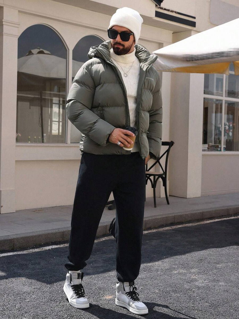 Padded Hooded Jacket Grey - 4