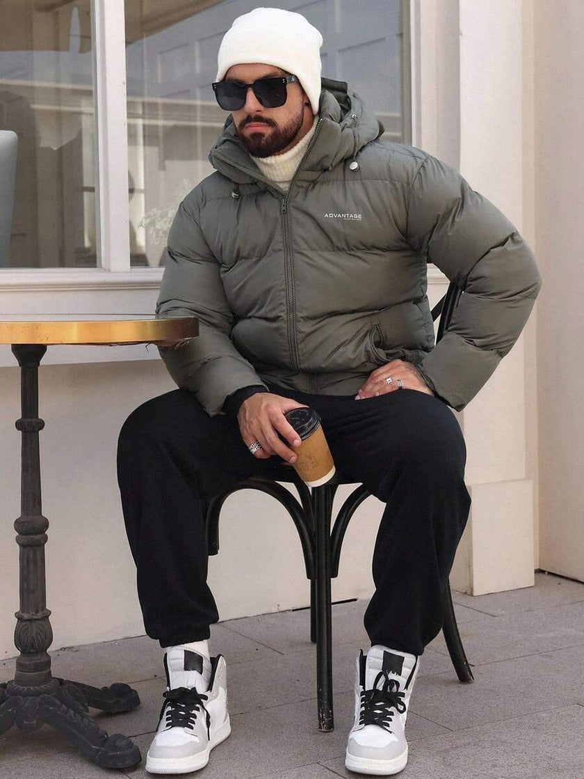 Padded Hooded Jacket Grey - 7