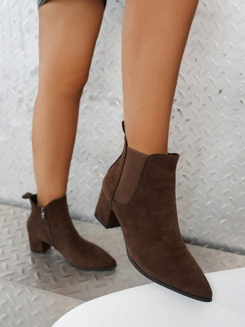 Elegant Brown Ankle Boots - 15