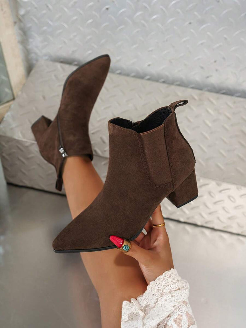 Elegant Brown Ankle Boots - 17