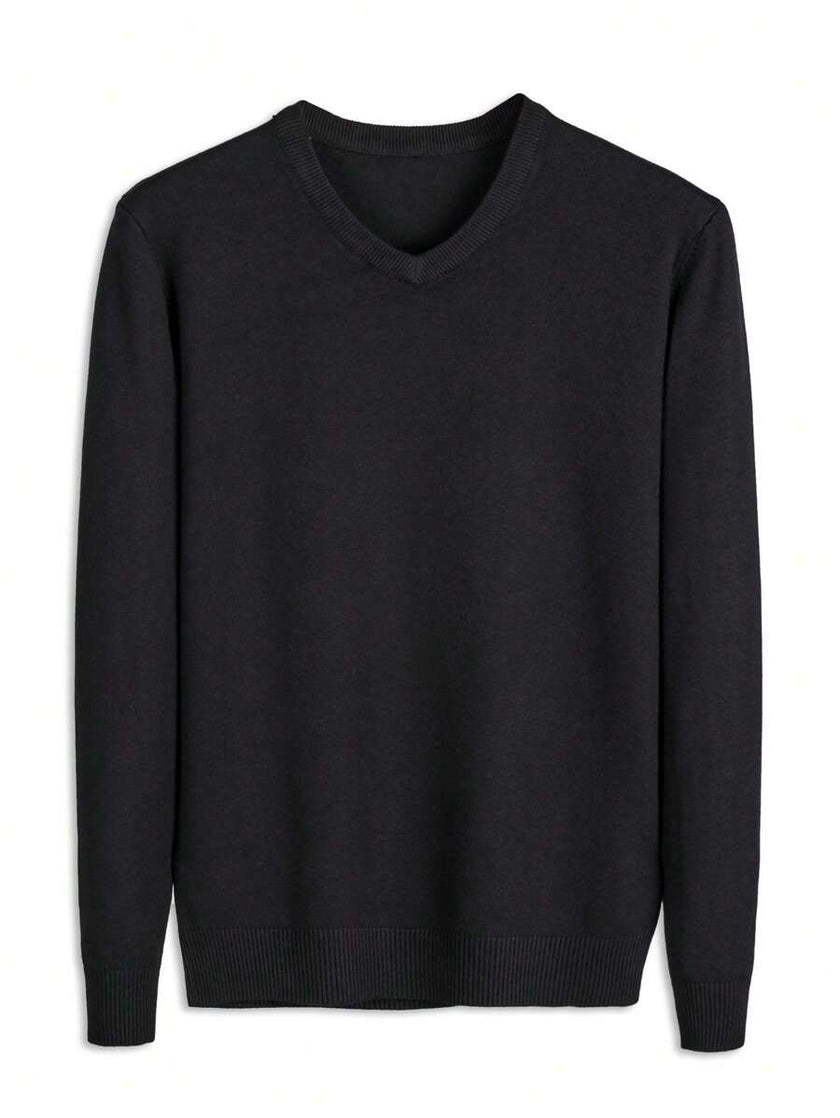 Casual Knit Sweater Black - 3