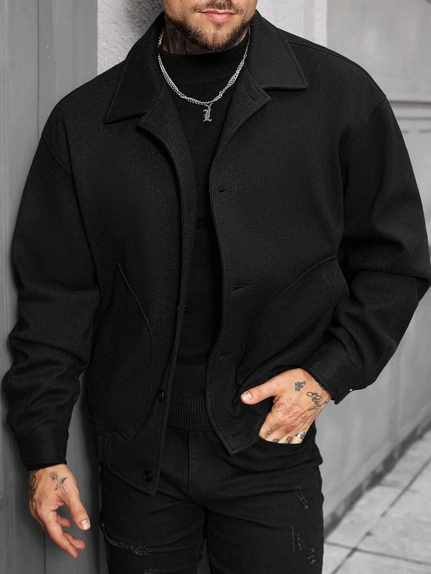 Casual Wool Blend Jacket - 6