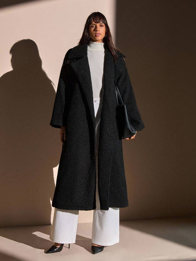 Cozy Teddy Coat Black - 1