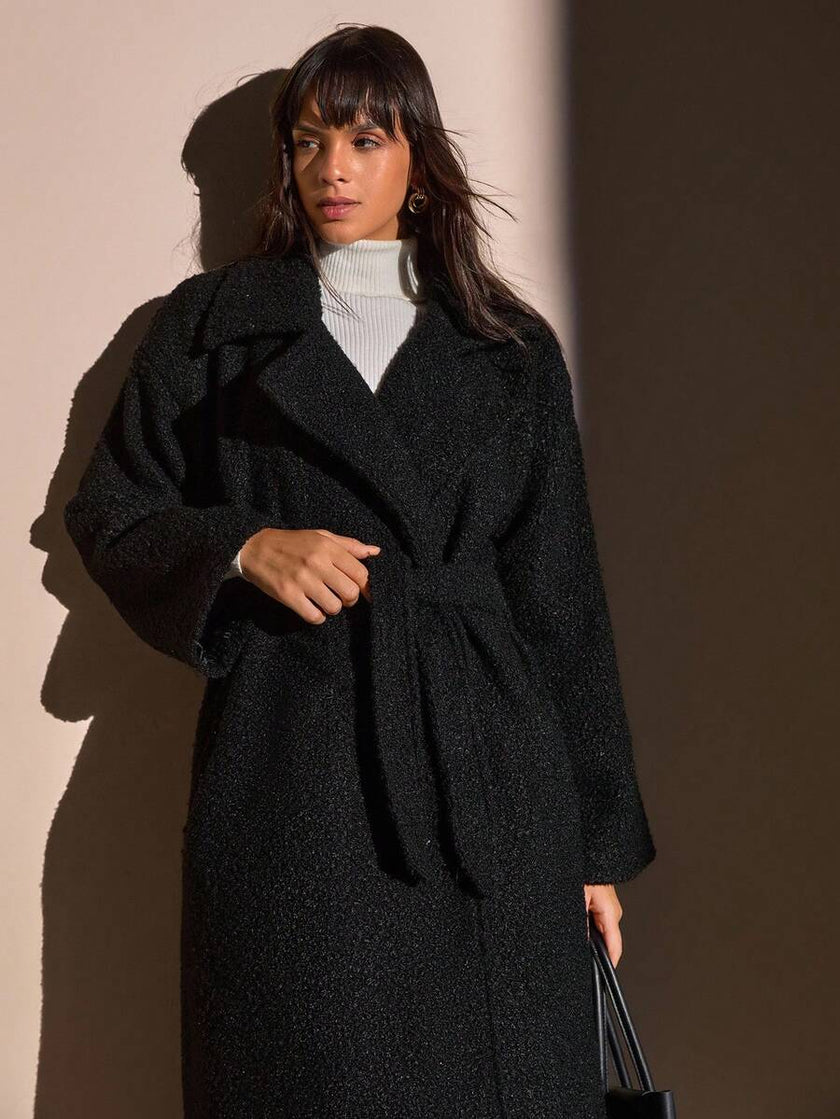 Cozy Teddy Coat Black - 3