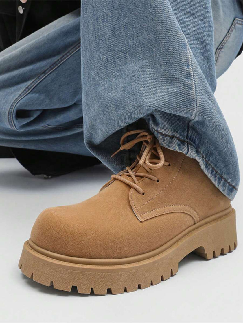 Retro High-Top Boots Khaki - 6