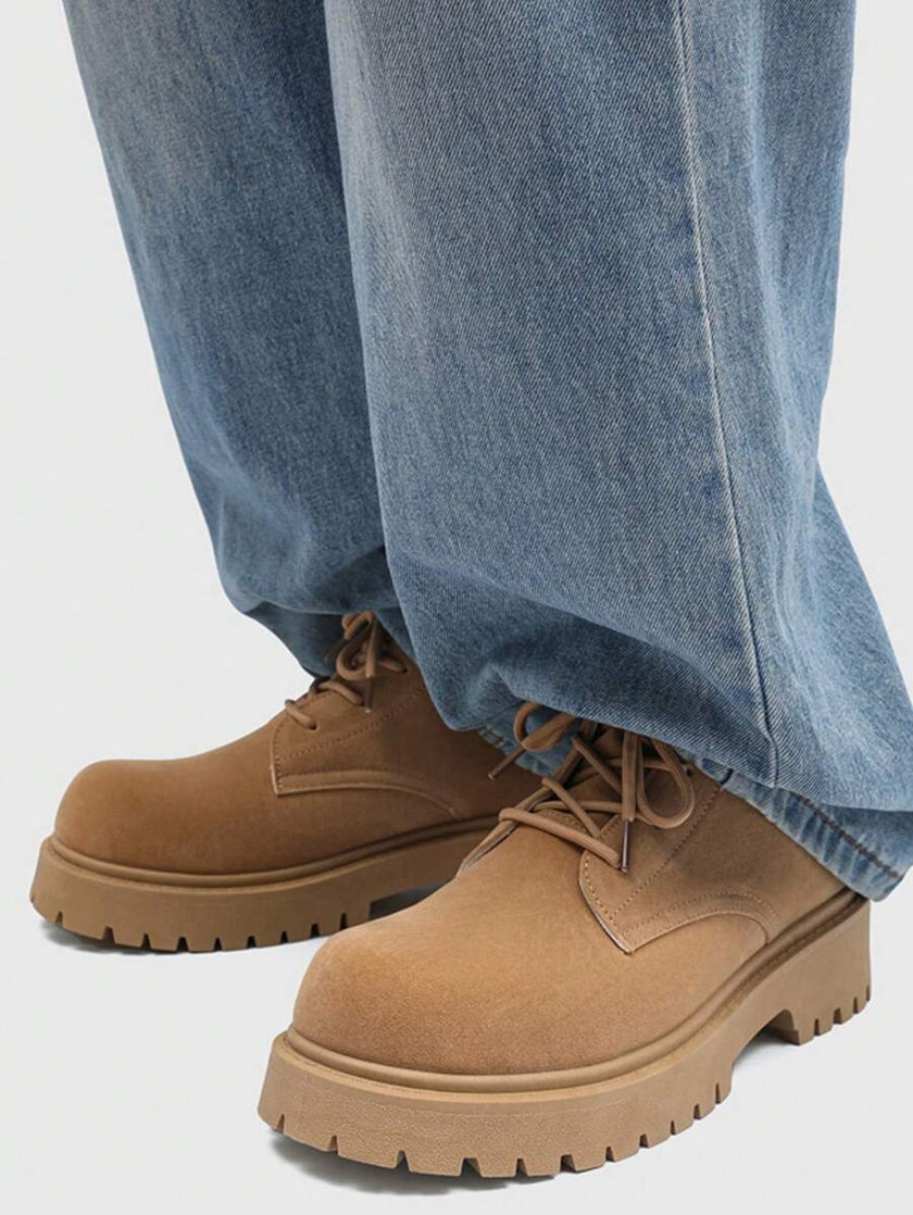 Retro High-Top Boots Khaki - 3