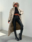 Quilted Long Puffer Coat Black - 26