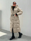 Quilted Long Puffer Coat Black - 27