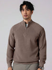 Stylish Half Zip Sweater - 42