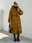 Quilted Long Puffer Coat Black - 44