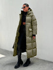 Quilted Long Puffer Coat Black - 40