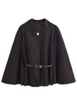 Elegant Woolen Coat Black - 4