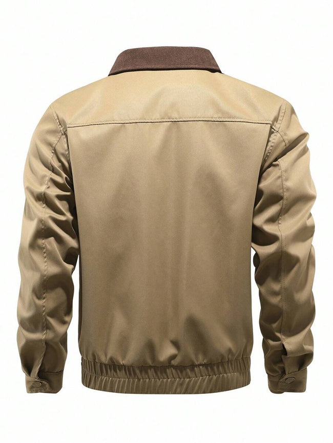 Casual Corduroy Jacket Khaki - 2