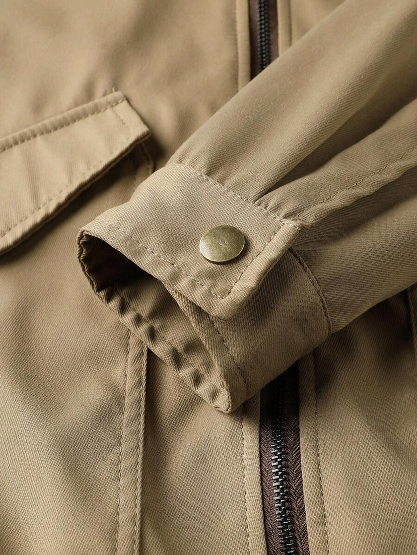 Casual Corduroy Jacket Khaki - 6