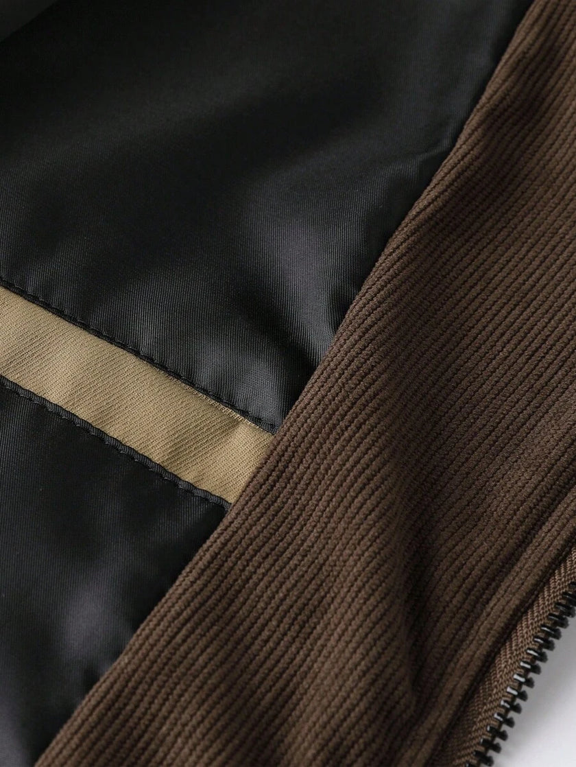 Casual Corduroy Jacket Khaki - 7